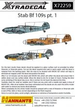 1/72 Messerschmitt Bf-109E/F/G Pt 1 Stab Markings.