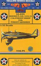 Yellow Wings D�calcomanies P-26A/P-26C Peashooter 1/32