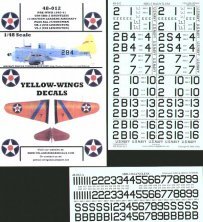 Yellow Wings Décalcomanies SBD-1 Dauntless 1/48 Yellow Wings Décalcomanies SBD-1 Dauntless 1/48
