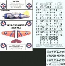 Yellow Wings Decalcomanie F2A Buffalo VF-2 VF-3 1/48 Yellow Wings Decalcomanie F2A Buffalo VF-2 VF-3 1/48