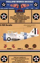 Yellow Wings Décalcomanies F3F-1 Grumman 1/48 Yellow Wings Décalcomanies F3F-1 Grumman 1/48