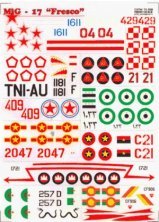Print Scale 1/72 Mikoyan MiG-17F Fresco D�calques