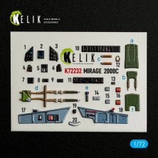 ResKit 1/72 Mirage-2000C Interior 3D for Dream Models