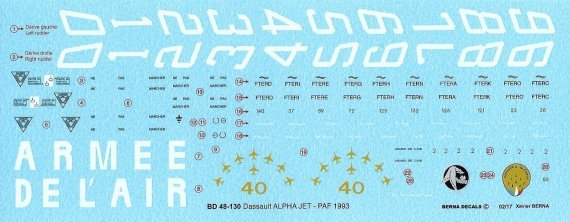 1/48 Alpha Jet Patrouille de France 1993  40TH Anniversary