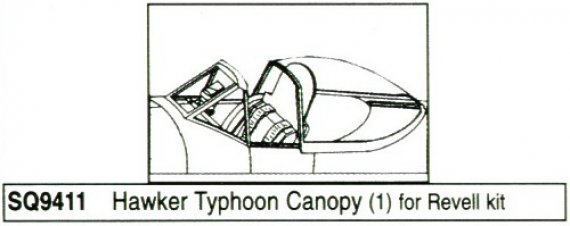 1/32 Hawker Typhoon. 1 piece, for Revell kit