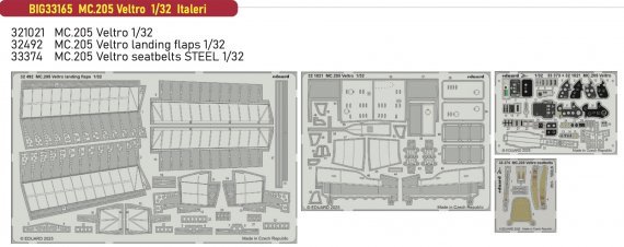 Brassin 1/32 MC.205 Veltro for Italeri BigEd Set