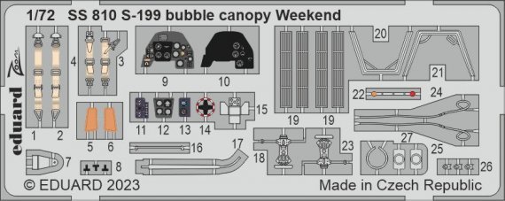 1/72 S-199 bubble canopy for Eduard Weekend