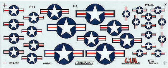 Cam Decals Modern USN Hi-Vis National Insignia 1/32