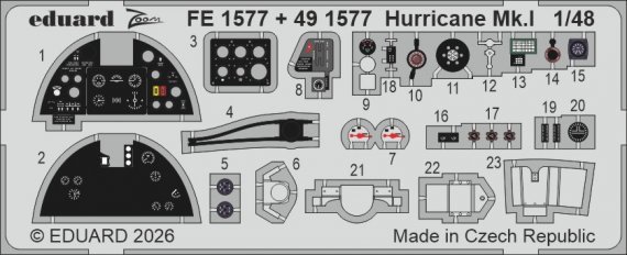 Eduard Masques Hurricane Mk.I 1/48 pour Arma Hobby