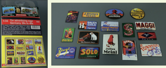 1/35 Tin advertising sign, Germany 30s-40s