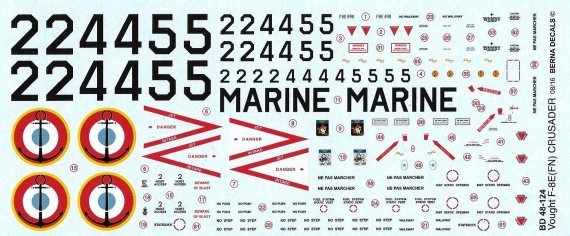 1/48 Vought F-8E French Crusader: N25-14F, N4-12F