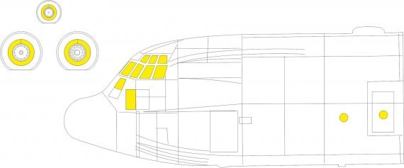 Mask 1/72 AC-130J for Zvezda
