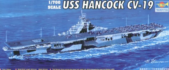 Trumpeter USS Hancock CV-19 1/700 mit Meeresbasis