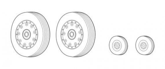 1/72 Naval McDonnell F-4B/N Phantom II early type Wheels