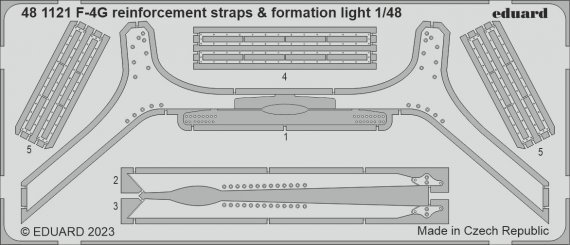 1/48 SET F-4G reinforcement straps & formation lights