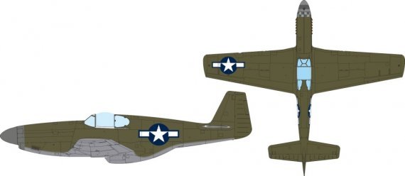 Eduard Maschera 1/32 P-51B Insegne nazionali US