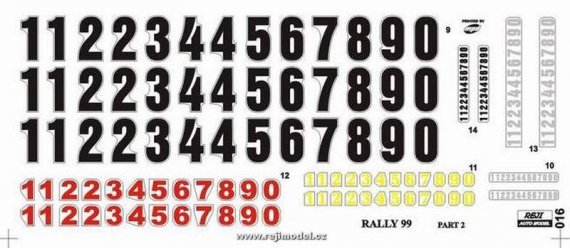 1/24 Starting numbers  Rally
