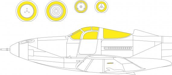 Mask 1/48 P-39N TFace for Arma Hobby.