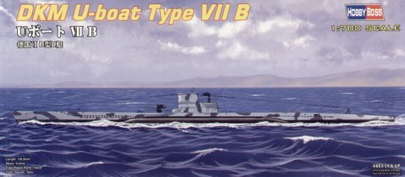 Hobby Boss 1/700 DKM U-Boat Type VIIB Submarines