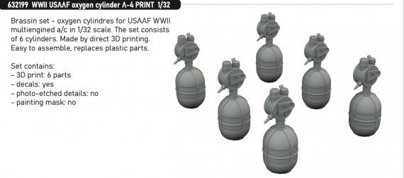 Brassin 1/32 WWII USAAF oxygen cylinder A-4