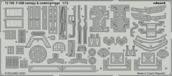 1/72 SET F-35B canopy & undercarriage