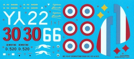 1/32 Dewoitine D.520 Gc II/3 & III/3
