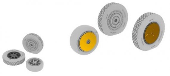 BRASSIN 1/48 P-39 wheels late