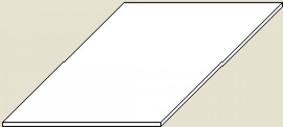 Plaque neutre blanche / neutral white plate 15 x 29cm 1,00mm (2p