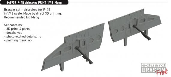 Brassin 1/48 F-4E airbrakes for Meng