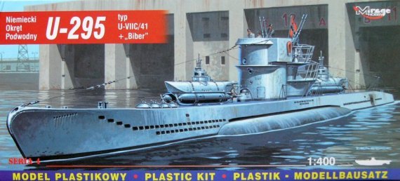 1/400 GERMAN U-BOOT U-295 typ U-VIIC/41+Biber