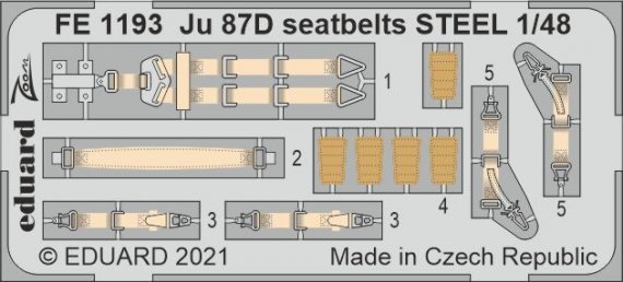 Junkers Ju-87D Stuka seatbelts Steel 1/48