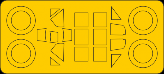 1/72 Messerschmitt Bf-109E-4/7 mask Pre-cut painting mask