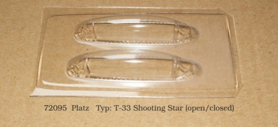 1/72 Vacu Canopy T-33 open/closed