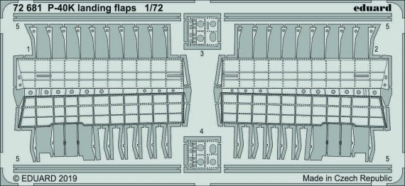 1/72 P-40K landing flaps