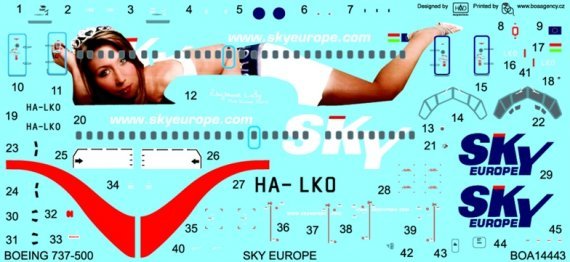 1/144 Decals Boeing 737-500 Sky Europe (SKYLINE)