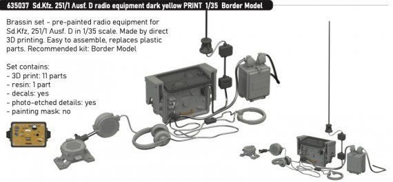 Brassin 1/35 Sd.Kfz. 251/1 Ausf. D radio equipment
