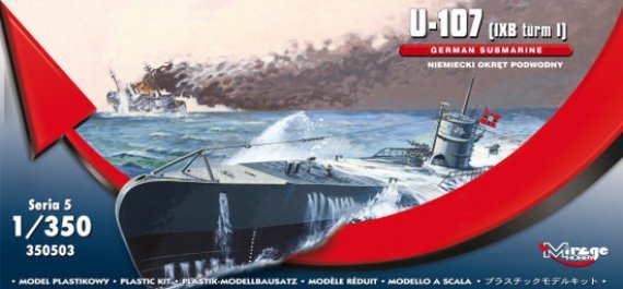 1/350 U-107 (IXB turm I) German Submarine
