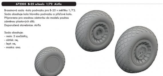 BRASSIN 1/72 B-25 wheels