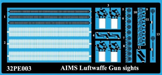 1/32 Luftwaffe Gun sights details set