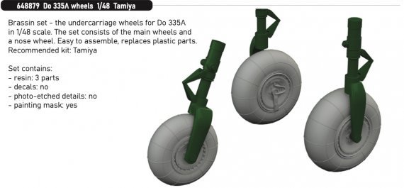 Brassin 1/48 Do 335A wheels