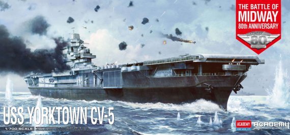 1/700 Uss Yorktown CV-5 Battle of Midway