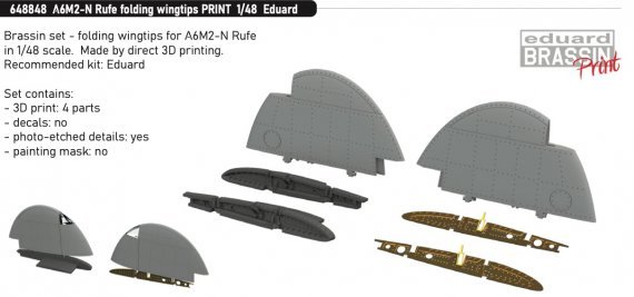 Brassin 1/48 A6M2-N Rufe folding wingtips