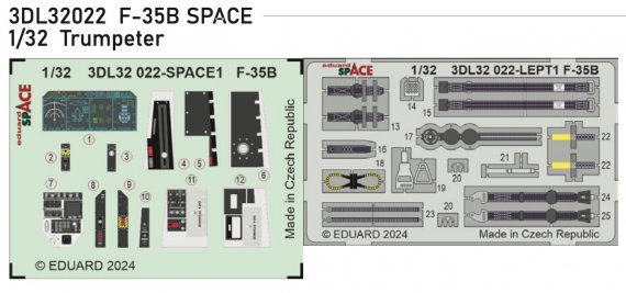 1/32 F-35B cockpit details for Trumpeter