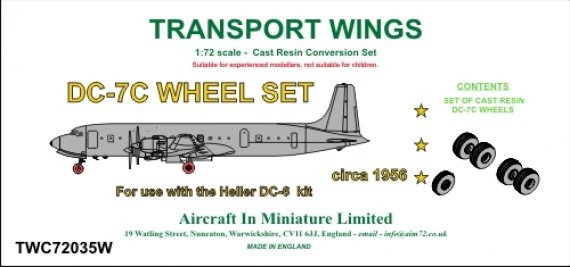 1/72 DC-7C wheel set