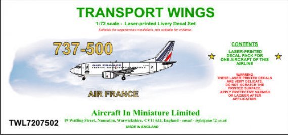 1/72 737-500 decal set  Air France