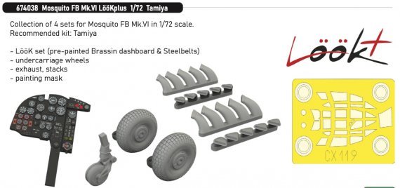 Brassin 1/72 Mosquito FB Mk.VI LooKplus for Tamiya