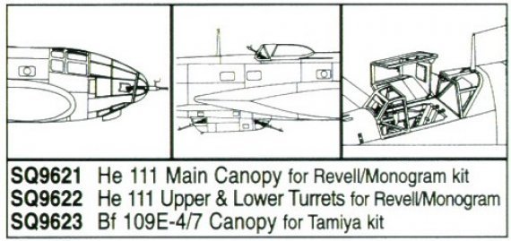 Verri�re 1/48 Heinkel He-111H-10 Squadron Canopies
