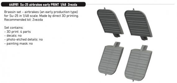 Brassin 1/48 Su-25 airbrakes early for Zvezda
