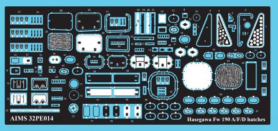 1/32 Focke-Wulf Fw-190A-8/Fw-190F/Fw-190D-9 hatches and latches