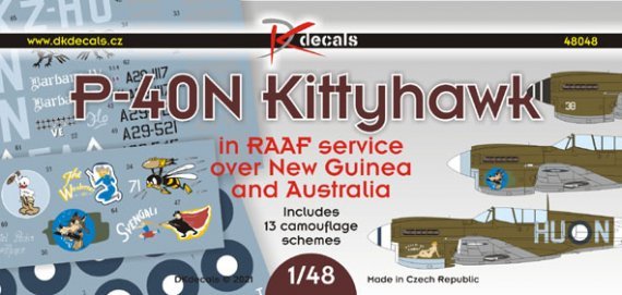 1/48 P-40N Kittyhawk in RAAF o. N.Guinea & Australia decal